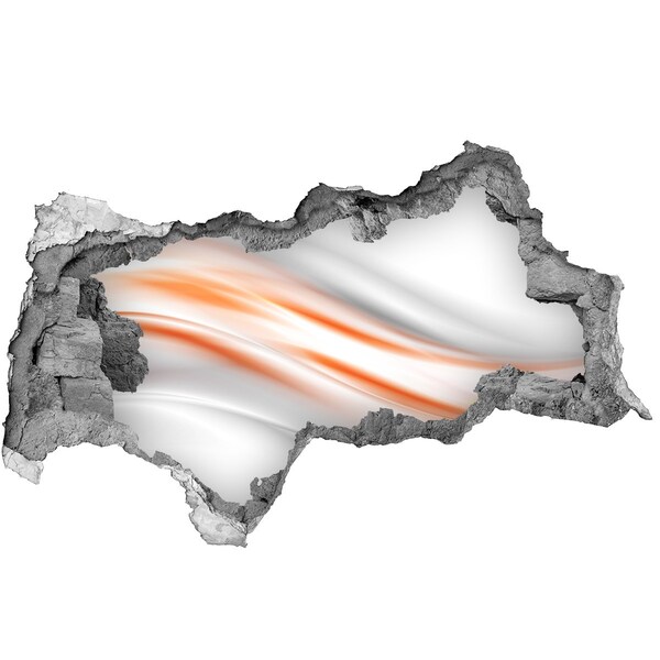 3D sticker gat in stenen muur Futuristisch landschap