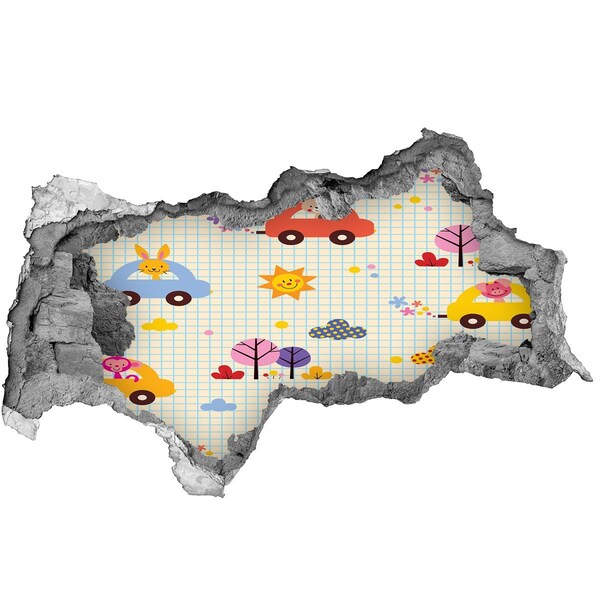 Wandsticker 3D doorkijk Een kinderwereld vol vreugde