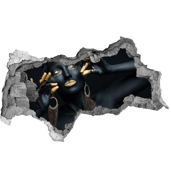 Wandsticker 3D doorkijk Het gouden geheim in de ruïnes