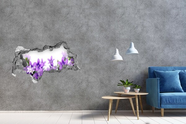 3D muursticker gescheurde muur Bloemen in het paradijs