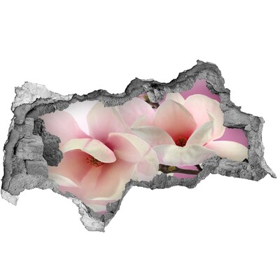 Wandsticker 3D doorkijk Een bloemendroom achter de muur