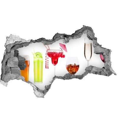 3D muursticker gescheurde muur Strandbar