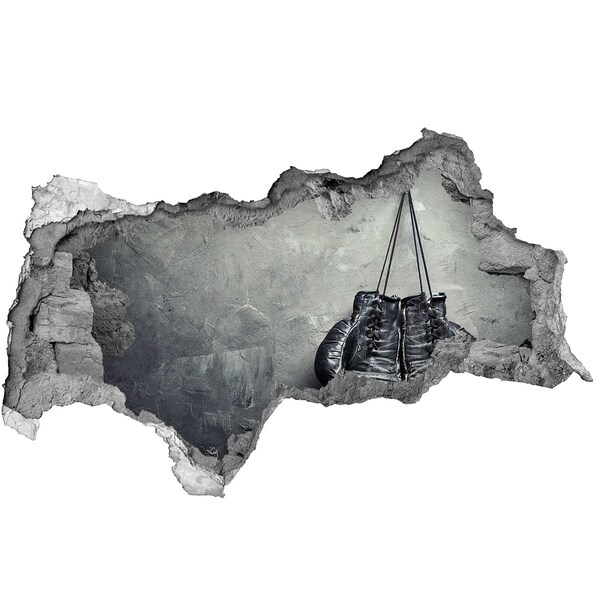 Zelfklevende 3D wandsticker illusie Bokshandschoenen voor aan de ring