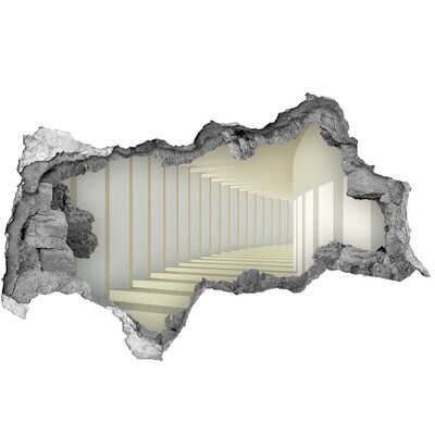 Wandsticker 3D doorkijk De illusie van oneindige ruimte