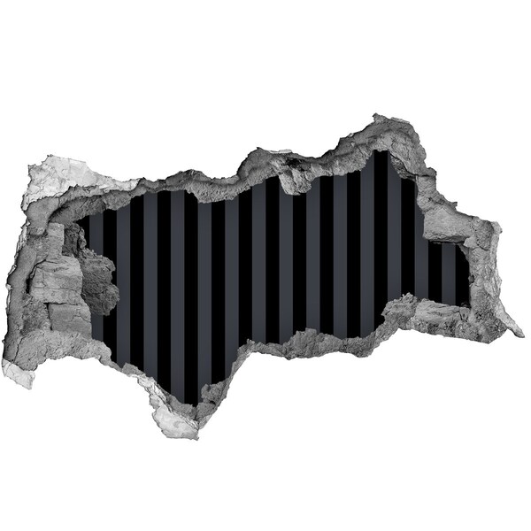 3D sticker gat in stenen muur De illusie van een diepe afgrond