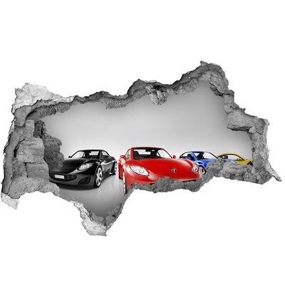 3D sticker gat in stenen muur Racedromen