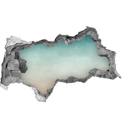 Zelfklevende 3D wandsticker illusie Hemel boven de zee