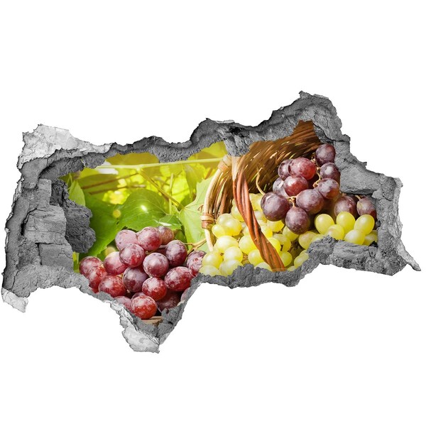 Wandsticker 3D doorkijk Fruit in de mand