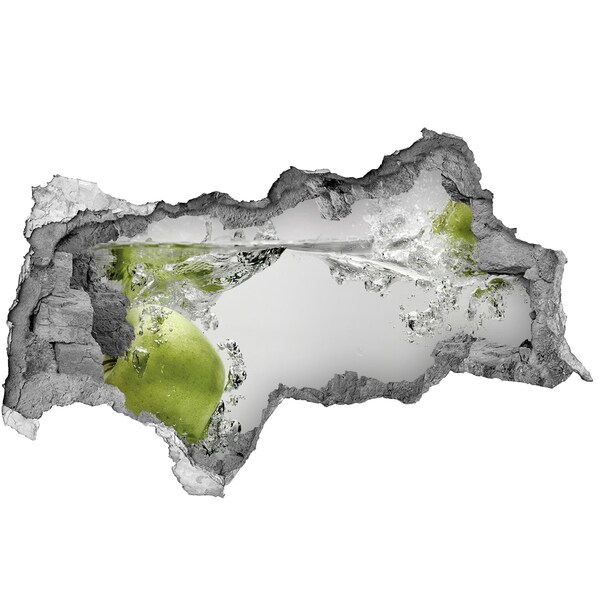 Wandsticker 3D doorkijk De verzonken appel