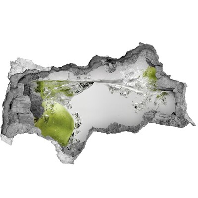 Wandsticker 3D doorkijk De verzonken appel