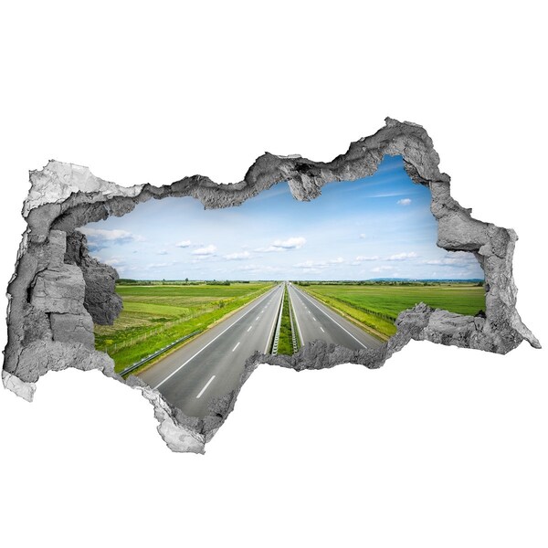 Wandsticker 3D doorkijk Een pad tussen het groen.