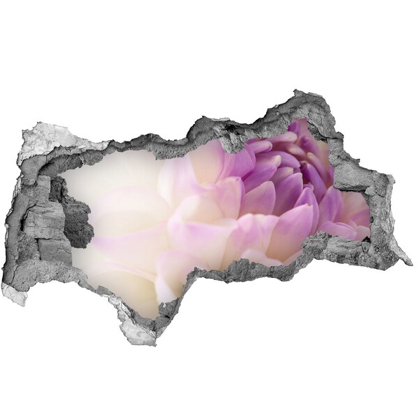 Zelfklevende 3D wandsticker illusie Bloemenillusie in beton