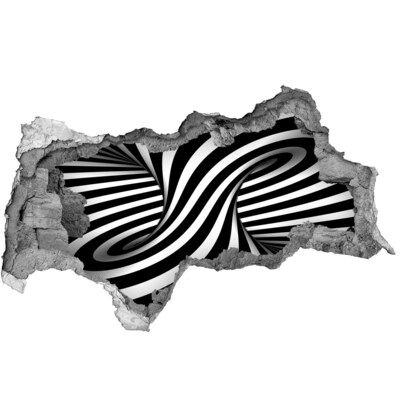 Zelfklevende 3D wandsticker illusie Optische illusie in zwart-wit