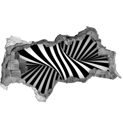 3D sticker gat in stenen muur Optische illusie in de muur