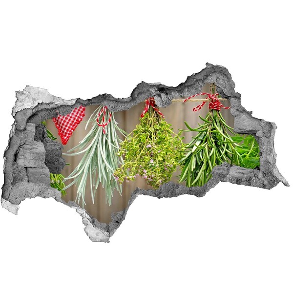 3D muursticker gescheurde muur Kruidentuin in ruïnes