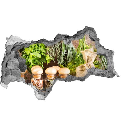 Wandsticker 3D doorkijk Kruidenhoekje in de keuken