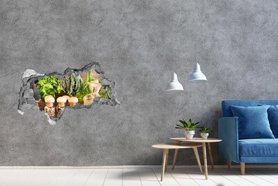 Wandsticker 3D doorkijk Kruidenhoekje in de keuken