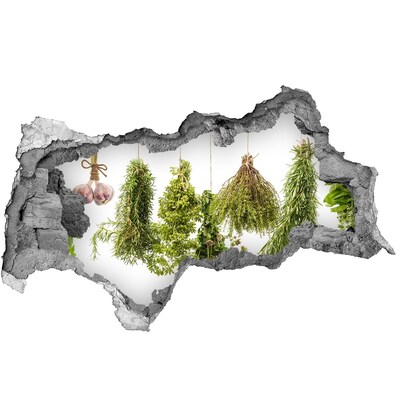 3D sticker gat in stenen muur Kruidentuin in ruïnes