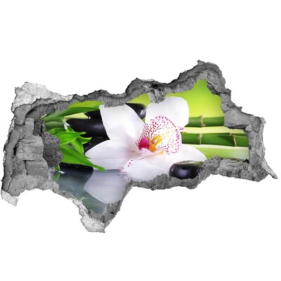 3D muursticker gescheurde muur Een bloemenoase van rust