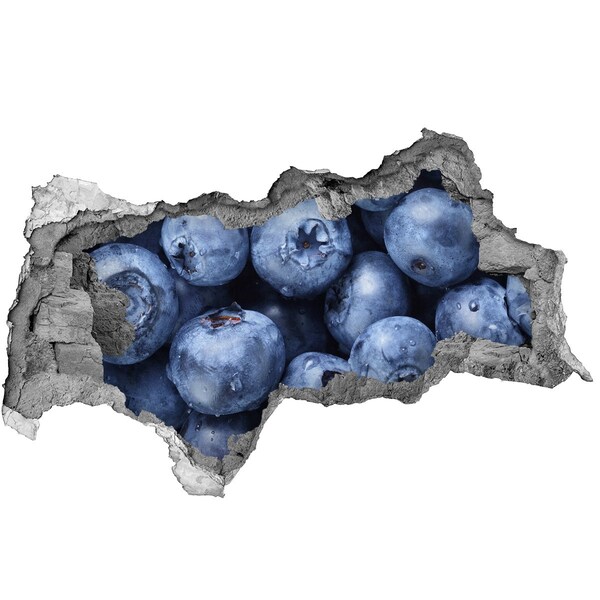 Wandsticker 3D doorkijk Bessen in beton