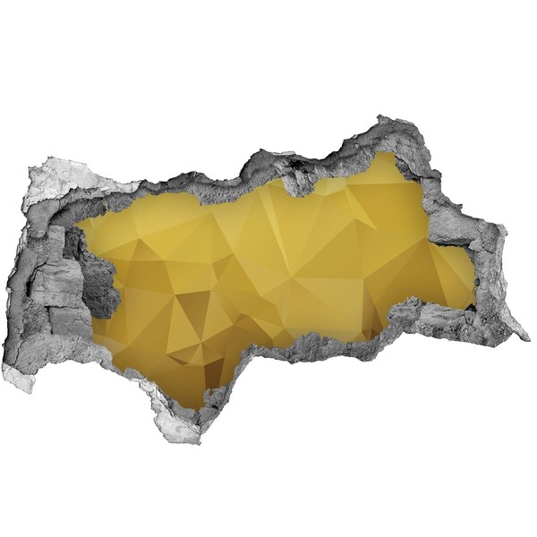 3D muursticker gescheurde muur De gouden barst in de muur