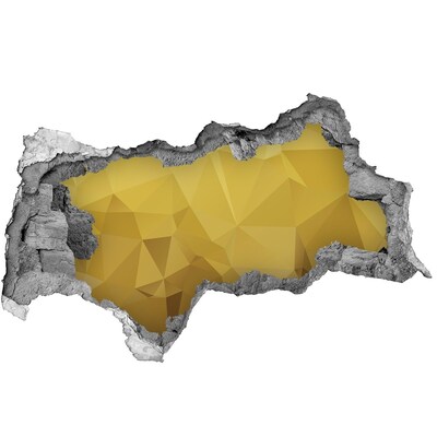 3D muursticker gescheurde muur De gouden barst in de muur