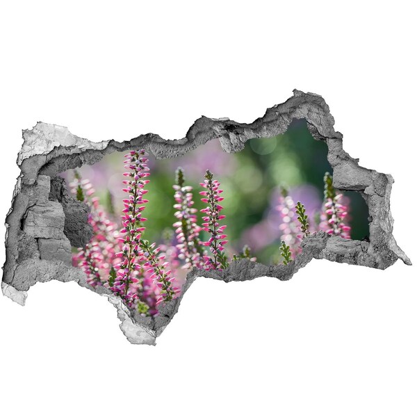 3D muursticker gescheurde muur Bloemen in de tuin
