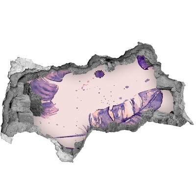 3D muursticker gescheurde muur Tropisch paradijs achter de muur