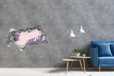 3D muursticker gescheurde muur Tropisch paradijs achter de muur