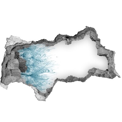 3D sticker gat in stenen muur Water in het gat in de muur