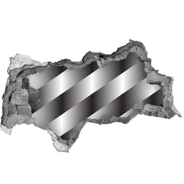 Wandsticker 3D doorkijk Gebroken muur-illusie