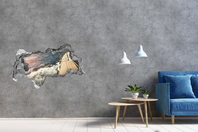 Wandsticker 3D doorkijk Vaar over een stormachtige zee