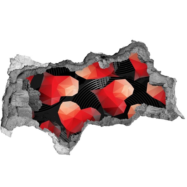 3D muursticker gescheurde muur Geometrie in Scrap