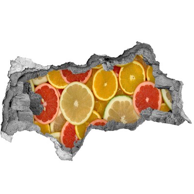 3D sticker gat in stenen muur Een fruitig paradijsje, verscholen in de muren.