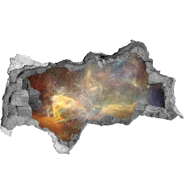 Wandsticker 3D doorkijk Ruimte Gat in de Muur