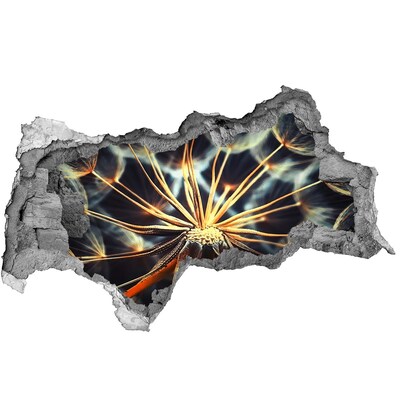 Wandsticker 3D doorkijk Bloem uit het vuur