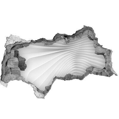 Wandsticker 3D doorkijk Gebroken muur met een spiegeleffect