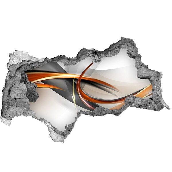 Zelfklevende 3D wandsticker illusie Abstracte kleurlekkage