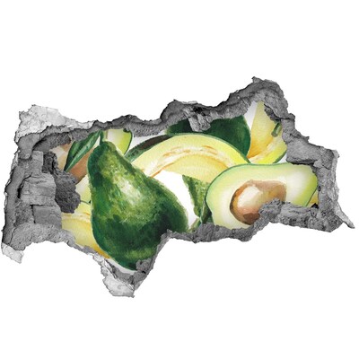 3D sticker gat in stenen muur Fruitparadijs achter de muur