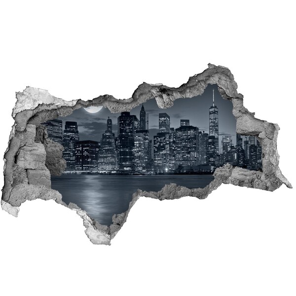 Wandsticker 3D doorkijk Uitzicht op New York
