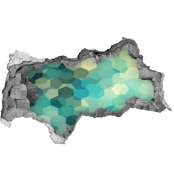 Wandsticker 3D doorkijk Ondergedompelde oceaanwateren