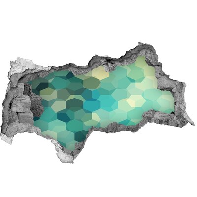 Wandsticker 3D doorkijk Ondergedompelde oceaanwateren