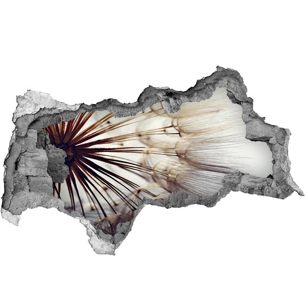 Wandsticker 3D doorkijk Een bloemendroom in beton.