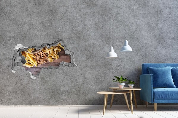 3D muursticker gescheurde muur Hole in the Wall Pasta