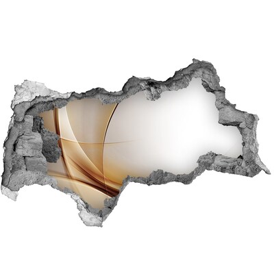 3D sticker gat in stenen muur Abstracte ruimte achter de muur