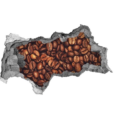 Wandsticker 3D doorkijk Koffie in beton