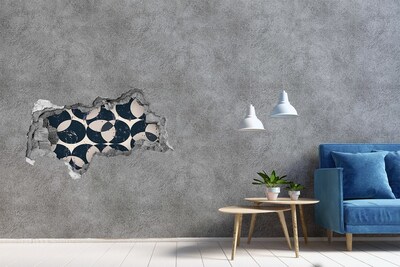 3D muursticker gescheurde muur Modern ontwerp voor een gat in de muur