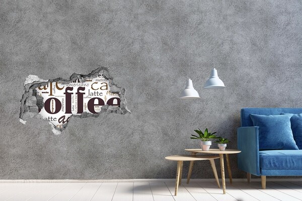 Wandsticker 3D doorkijk Koffie-oase