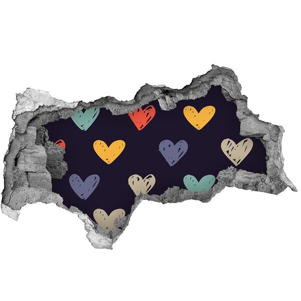 3D muursticker gescheurde muur Hart aan de muur