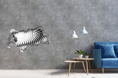 Zelfklevende 3D wandsticker illusie Virtuele ruimte in het gat